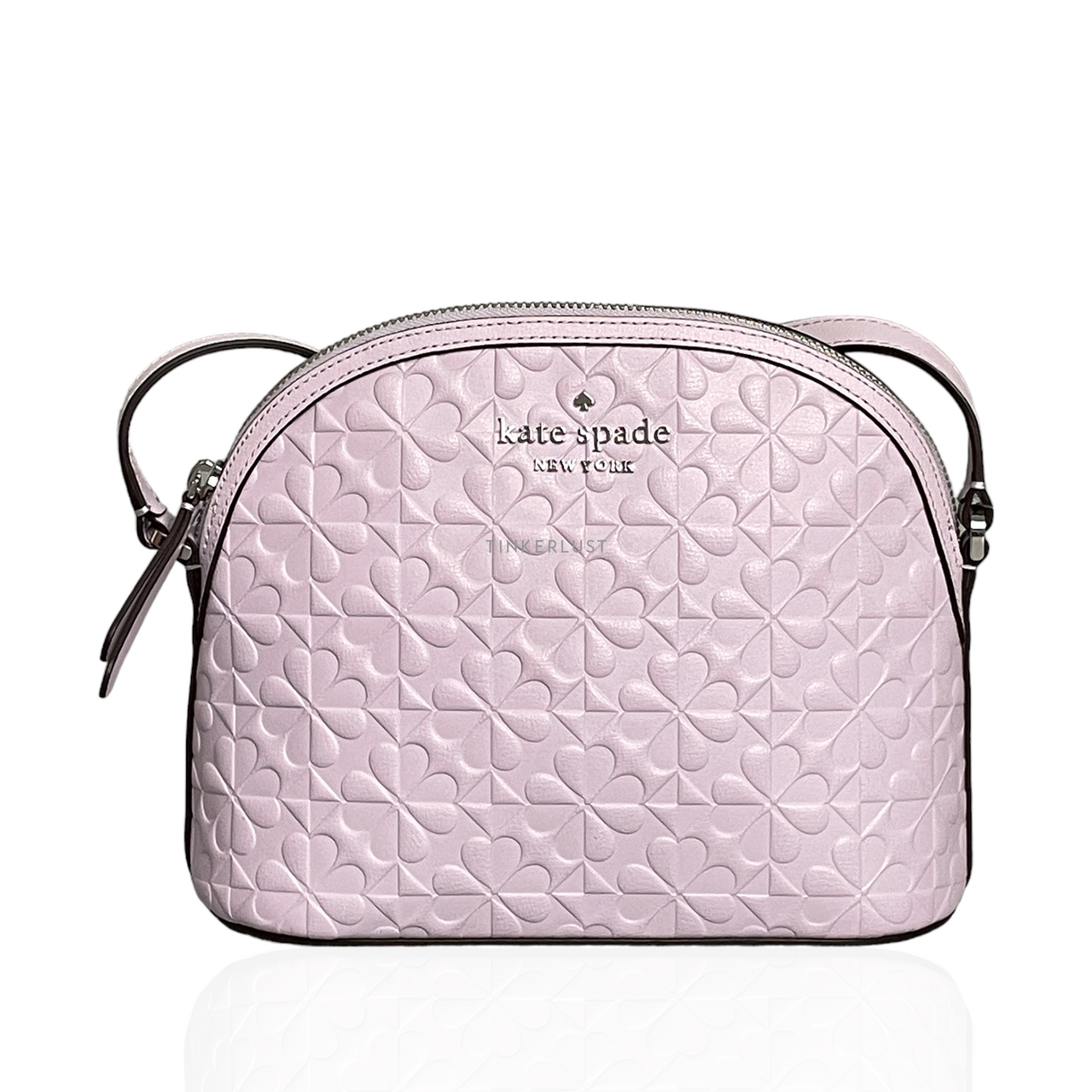 tas sling bag Kate Spade Dome Hollie Spade Clover Lilac Geo Embossed Sling Bag Tinkerlust